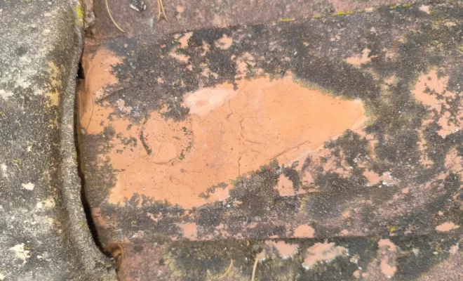 Tuile poreuse qui gelée 