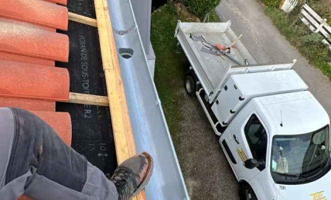Pose de gouttière