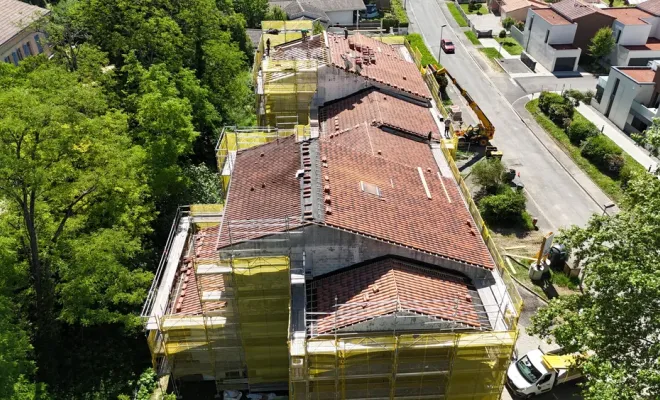 Prise de vue aérienne au drone du chantier en cours à Pechbonnieu 🏗️, Revel, Meurisse Couverture